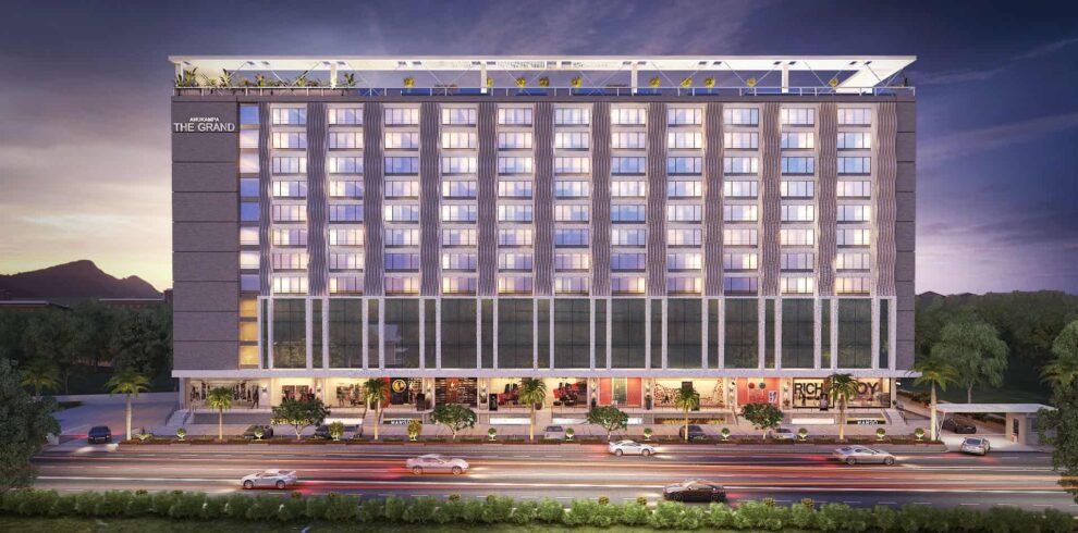Front-eveing-view the grand anukampa studio apartment in jaipur